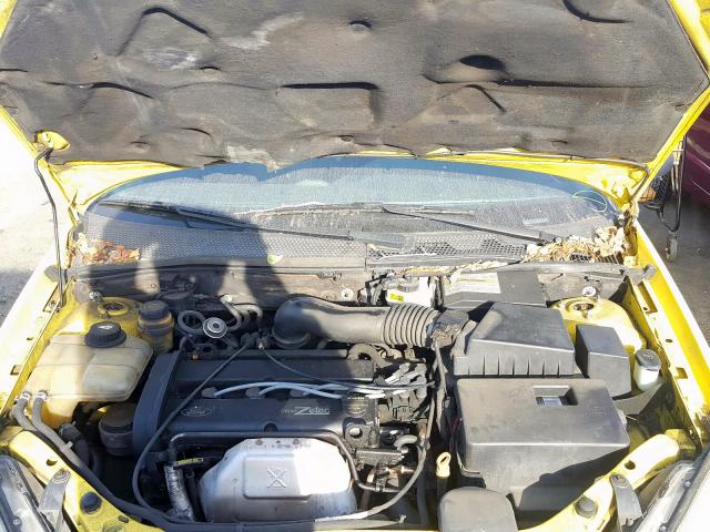 3FAFP31351R219480 - 2001 FORD FOCUS ZX3 YELLOW photo 7