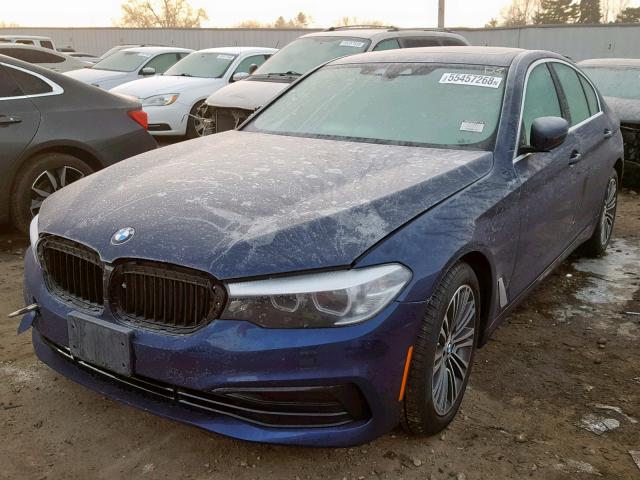 WBAJE7C54KWD55114 - 2019 BMW 540 XI BLUE photo 2