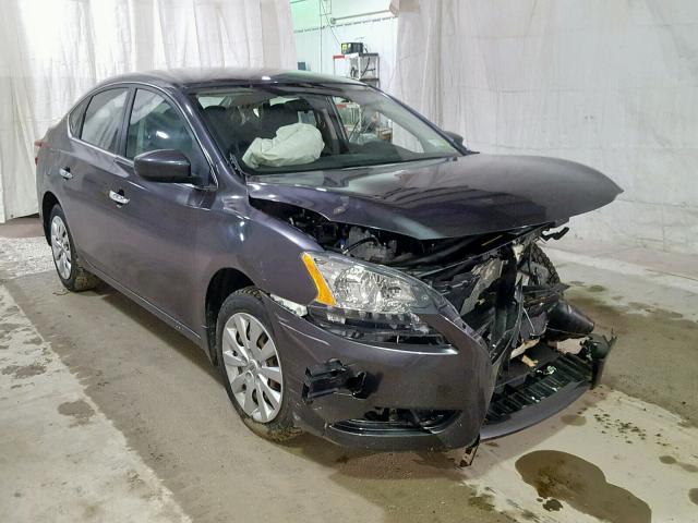 3N1AB7AP6EY264424 - 2014 NISSAN SENTRA S GRAY photo 1