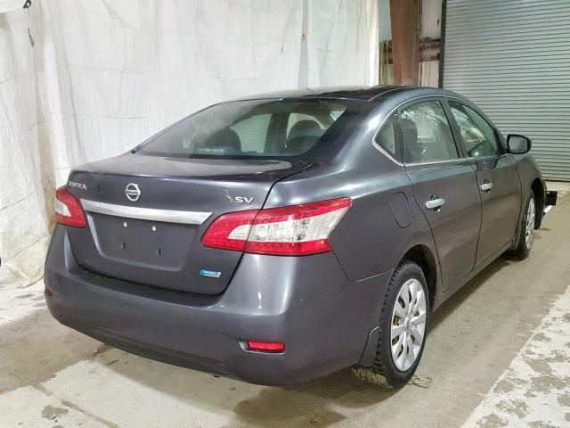 3N1AB7AP6EY264424 - 2014 NISSAN SENTRA S GRAY photo 4