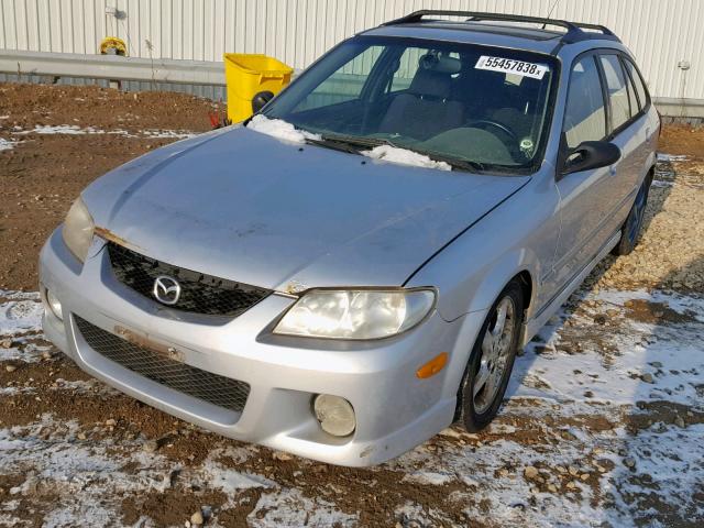 JM1BJ245521543929 - 2002 MAZDA PROTEGE PR SILVER photo 2