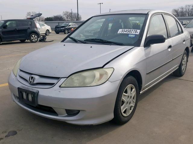 2HGES16384H562612 - 2004 HONDA CIVIC DX V SILVER photo 2