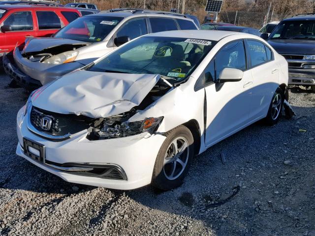 19XFB2F73FE248280 - 2015 HONDA CIVIC SE WHITE photo 2