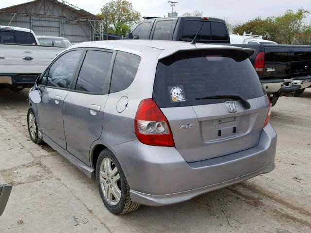 JHMGD38628S038230 - 2008 HONDA FIT SPORT GRAY photo 3