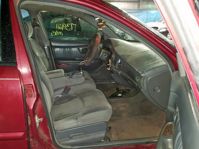 2G4WS52J851136570 - 2005 BUICK CENTURY CU MAROON photo 5