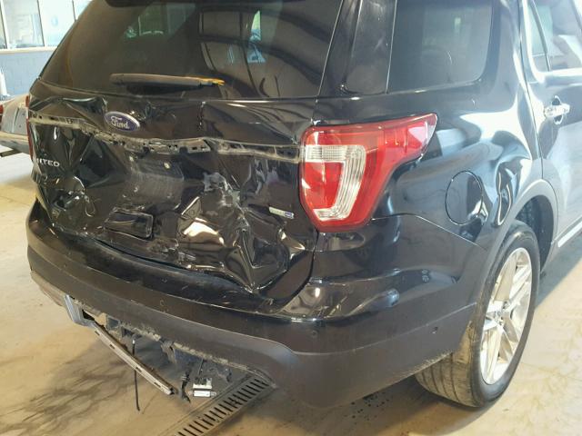 1FM5K8F86GGA38972 - 2016 FORD EXPLORER L BLACK photo 9