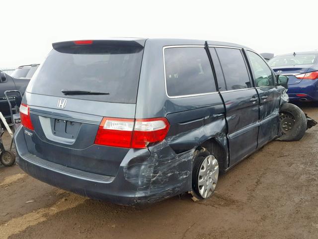 5FNRL38246B116527 - 2006 HONDA ODYSSEY LX BLUE photo 4