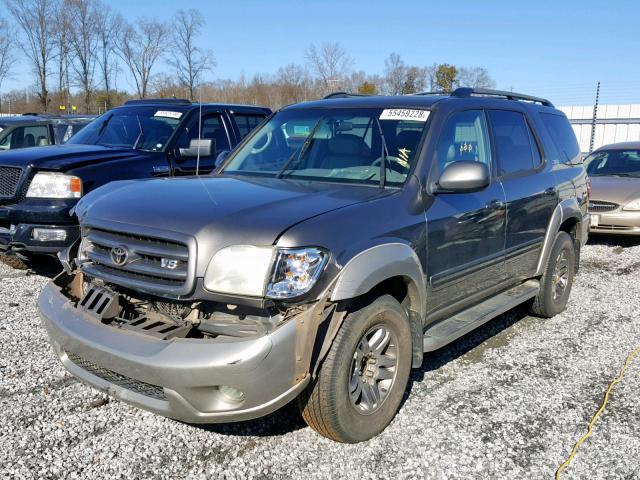 5TDZT34A34S236292 - 2004 TOYOTA SEQUOIA SR GRAY photo 2