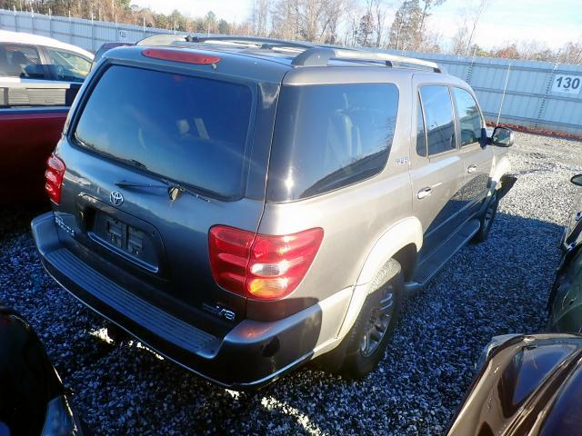 5TDZT34A34S236292 - 2004 TOYOTA SEQUOIA SR GRAY photo 4