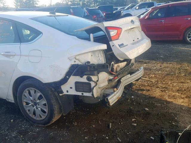 3FA6P0G75DR294709 - 2013 FORD FUSION S WHITE photo 9