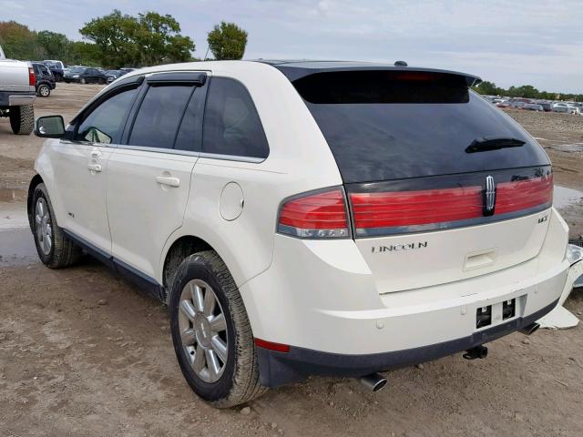 2LMDU68C67BJ19039 - 2007 LINCOLN MKX WHITE photo 3