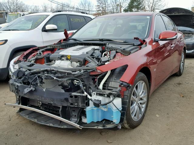 JN1BV7AR2FM402137 - 2015 INFINITI Q50 BASE MAROON photo 2