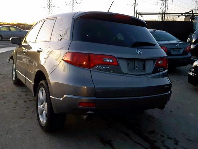 5J8TB18248A012730 - 2008 ACURA RDX GRAY photo 3