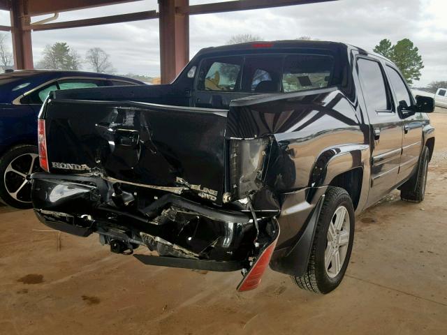 5FPYK1F54BB453118 - 2011 HONDA RIDGELINE BLACK photo 4