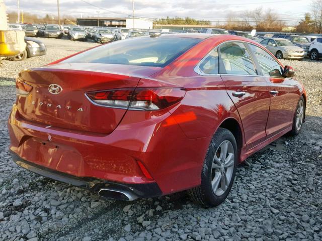 5NPE34AF8JH626276 - 2018 HYUNDAI SONATA SPO RED photo 4