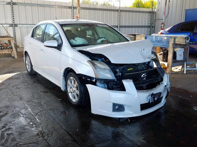 3N1AB6APXCL619504 - 2012 NISSAN SENTRA 2.0 WHITE photo 1