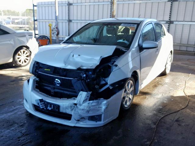 3N1AB6APXCL619504 - 2012 NISSAN SENTRA 2.0 WHITE photo 2