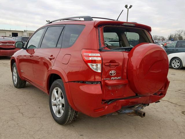 2T3BF31V59W005822 - 2009 TOYOTA RAV4 LIMIT RED photo 3