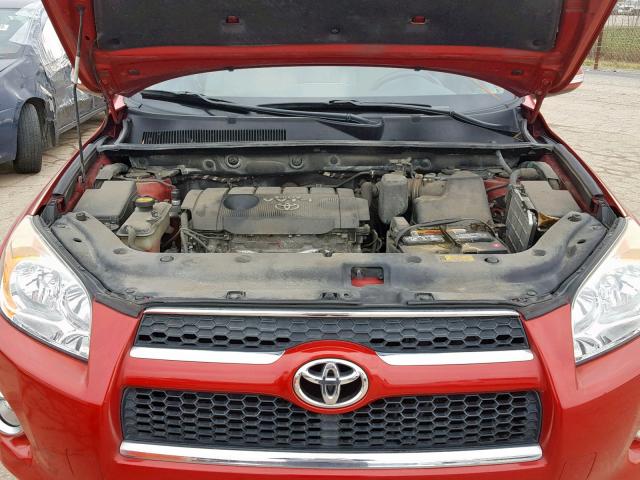 2T3BF31V59W005822 - 2009 TOYOTA RAV4 LIMIT RED photo 7