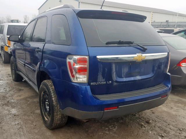 2CNDL13F296221338 - 2009 CHEVROLET EQUINOX LS BLUE photo 3