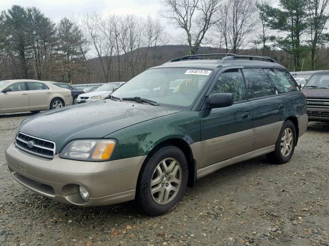 4S3BH675217622047 - 2001 SUBARU LEGACY OUT GREEN photo 2