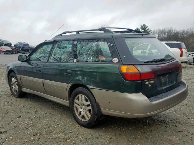 4S3BH675217622047 - 2001 SUBARU LEGACY OUT GREEN photo 3