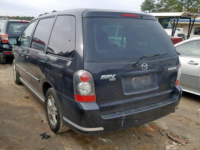 JM3LW28A950552938 - 2005 MAZDA MPV WAGON BLACK photo 3