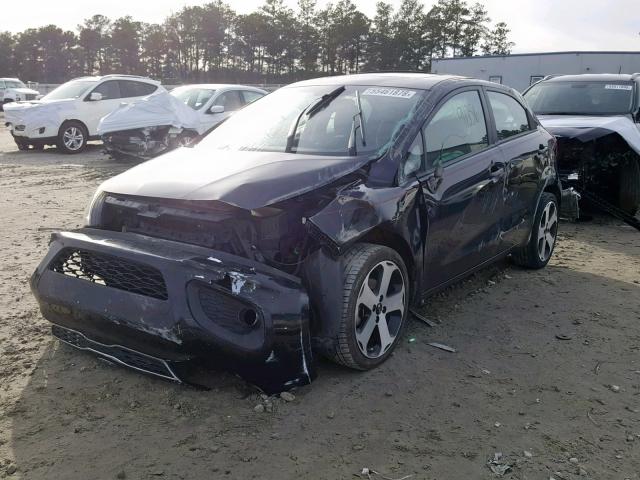 KNADN5A32C6094129 - 2012 KIA RIO EX BLACK photo 2