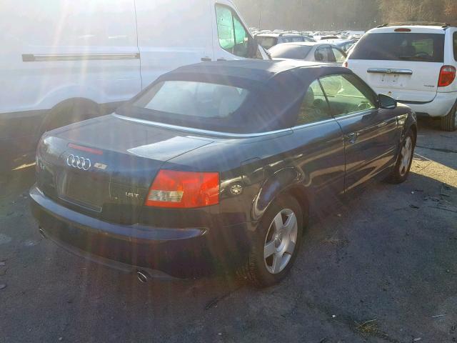 WAUAC48H24K001137 - 2004 AUDI A4 1.8 CAB BLUE photo 4