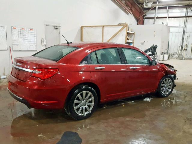 1C3CCBCG6DN747236 - 2013 CHRYSLER 200 LIMITE BURGUNDY photo 4