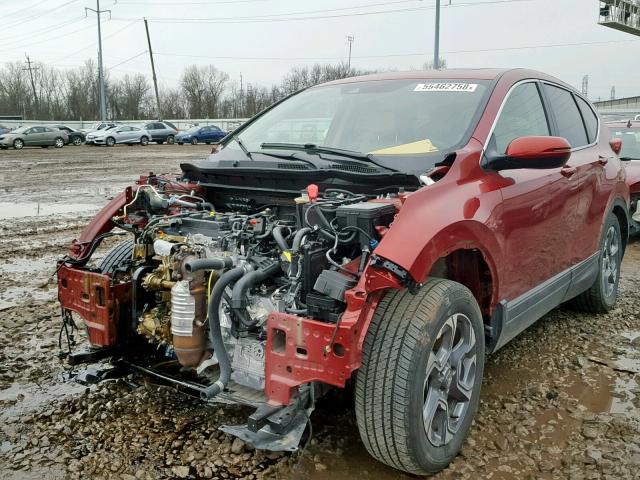 2HKRW2H83JH634323 - 2018 HONDA CR-V EXL ORANGE photo 2