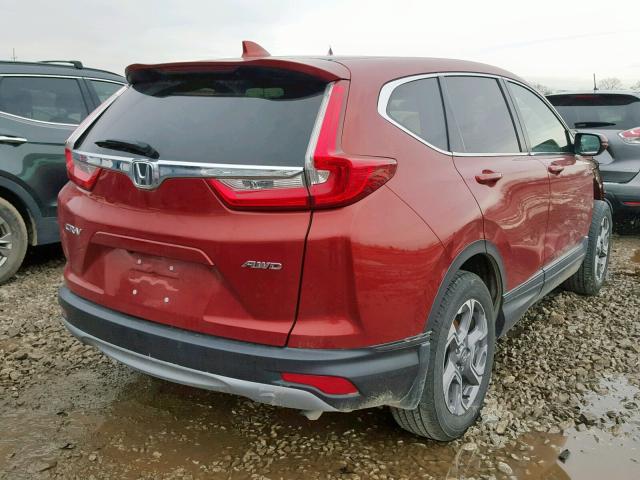 2HKRW2H83JH634323 - 2018 HONDA CR-V EXL ORANGE photo 4