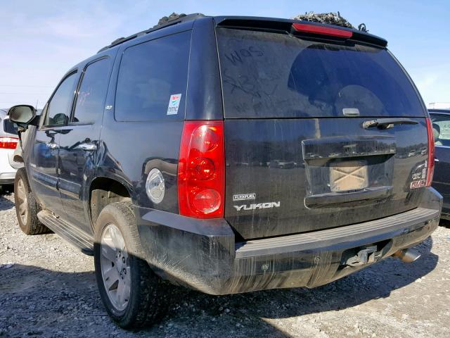 1GKFK13068J188796 - 2008 GMC YUKON BLACK photo 3