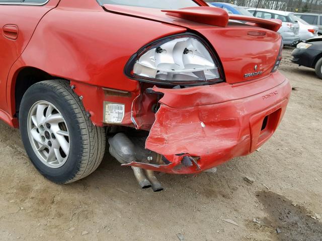 1G2NF52E94M547202 - 2004 PONTIAC GRAND AM S RED photo 9