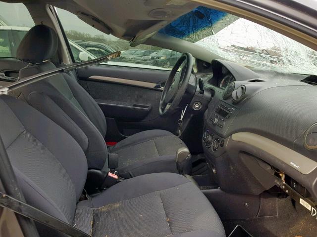 KL1TD56617B130157 - 2007 CHEVROLET AVEO BASE ნაცრისფერი ფოტო 5