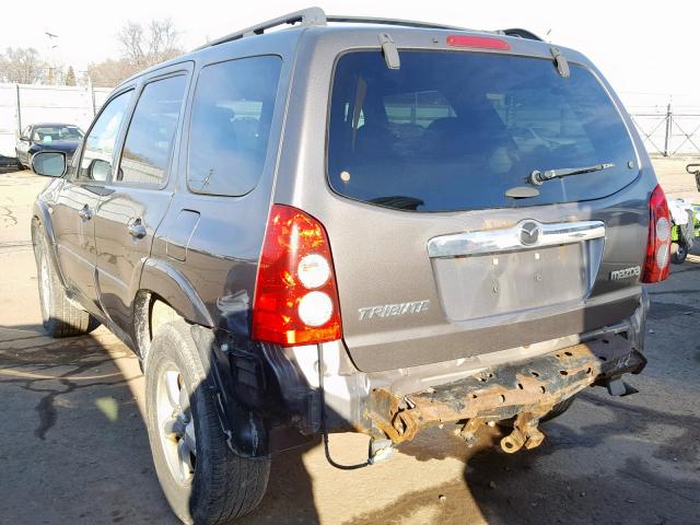 4F2YZ94165KM43071 - 2005 MAZDA TRIBUTE S GRAY photo 3