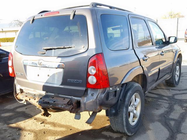 4F2YZ94165KM43071 - 2005 MAZDA TRIBUTE S GRAY photo 4