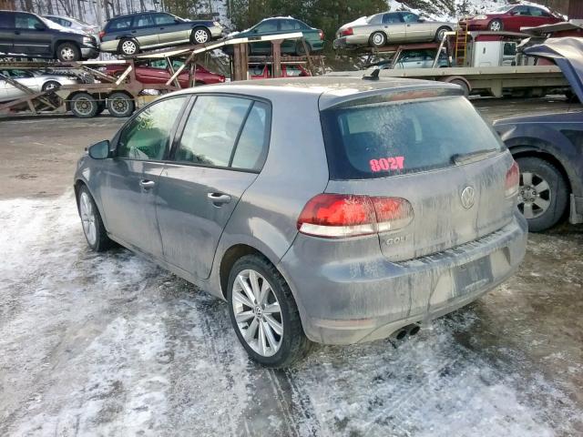 WVWNM7AJ1CW242985 - 2012 VOLKSWAGEN GOLF 灰色 照片 3