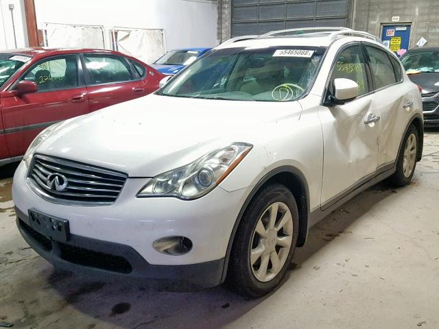 JNKAJ09F18M360616 - 2008 INFINITI EX35 BASE WHITE photo 2