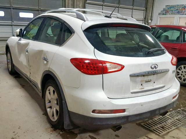 JNKAJ09F18M360616 - 2008 INFINITI EX35 BASE WHITE photo 3