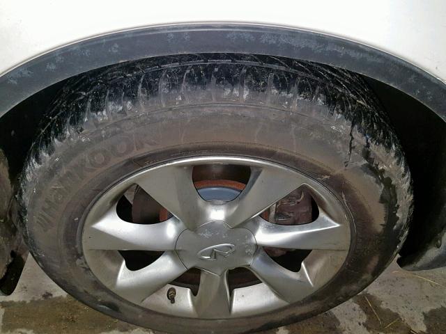 JNKAJ09F18M360616 - 2008 INFINITI EX35 BASE WHITE photo 9