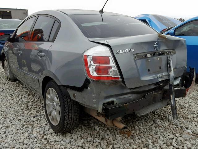 3N1AB6AP6AL616810 - 2010 NISSAN SENTRA 2.0 GRAY photo 3