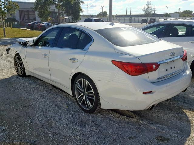 JN1AV7AP8EM692280 - 2014 INFINITI Q50 HYBRID WHITE photo 3