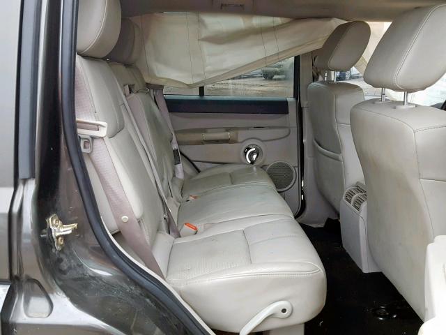 1J8HG58N56C339218 - 2006 JEEP COMMANDER GRAY photo 6
