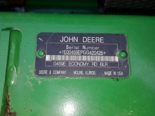 1E00459EPGG420426 - 2016 JOHN DEERE TRLR GREEN photo 10