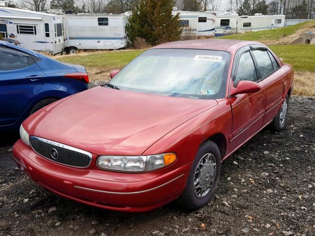 2G4WS52M0V1409544 - 1997 BUICK CENTURY CU RED photo 2