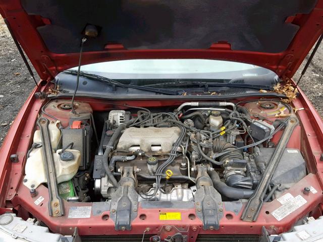 2G4WS52M0V1409544 - 1997 BUICK CENTURY CU RED photo 7