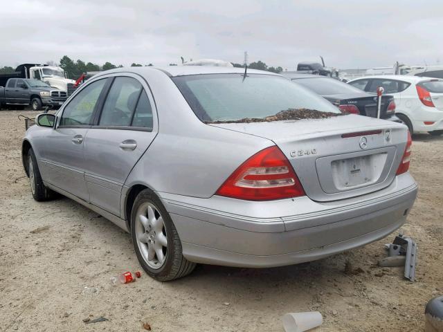 WDBRF61J53F324299 - 2003 MERCEDES-BENZ C 240 SILVER photo 3