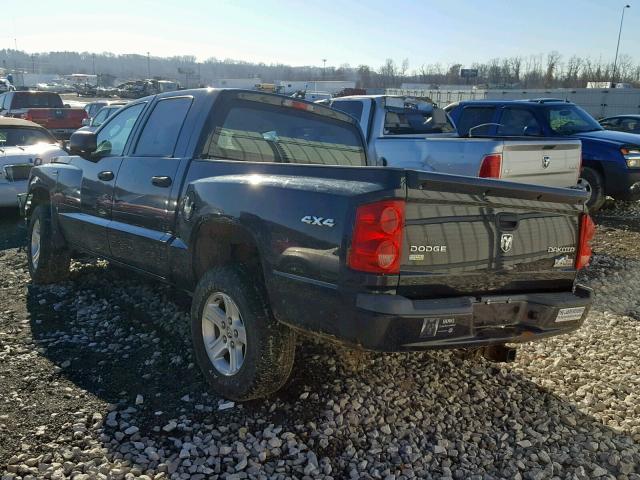 1D7HW38P09S780433 - 2009 DODGE DAKOTA SXT BLACK photo 3