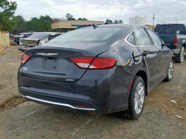 1C3CCCAB6FN685062 - 2015 CHRYSLER 200 LIMITE CHARCOAL photo 4